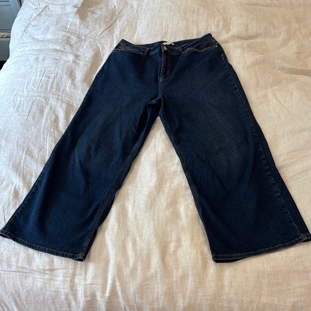 Frances Valentine Cropped Dark Blue Jeans